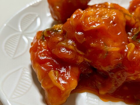 鶏チリ♪鶏むねでもしっとり。